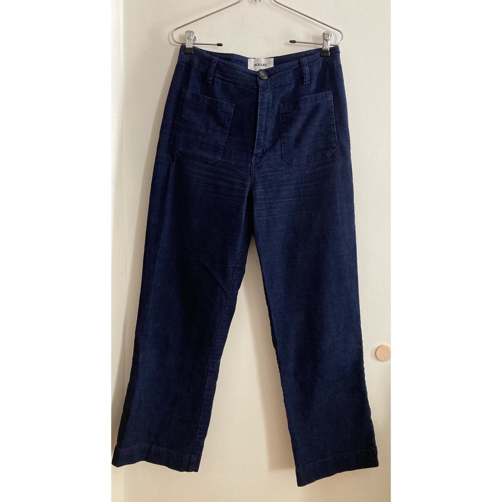 ROLLA'S Blue and Black Straight Leg Pants